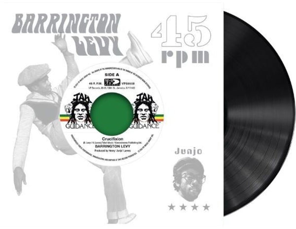 the album cover for Barrington Levy - Crucifixion - Barrington Levy / River Jordan - Ran