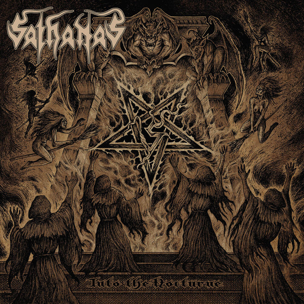 the album cover for Sathanas - Into The Nocturne (Bonus Track) [Colored Vinyl] [Limited Edition]