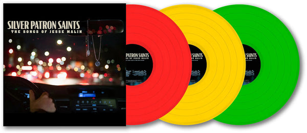 the album cover for Jesse Malin - Silver Patron Saints [3 LP translucent red, yellow, green]