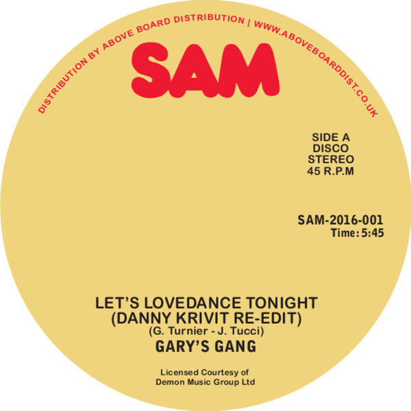 the album cover for Gary's Gang - Let's Lovedance Tonight (Danny Krivit Re-Edit)
