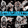 the album cover for Los Straitjackets - Supersonic Guitars In 3-D (Blue) [Colored Vinyl] [Clear Vinyl]
