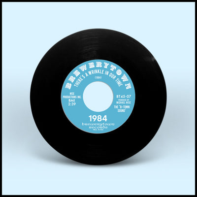 the album cover for 1984 - There's A Wrinkle In Our Time B/W Psychadelic Love