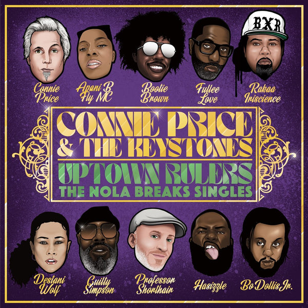 the album cover for Connie Price &amp; The Keystones - Uptown Rulers: The NOLA Breaks Singles