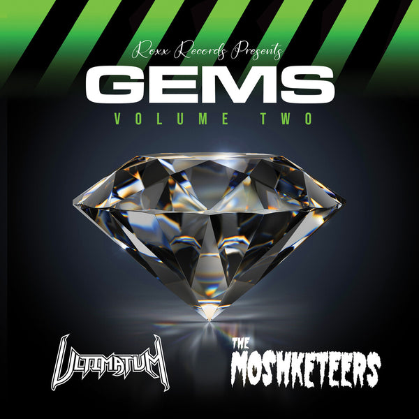 the album cover for Ultimatum / Moshketeers - Gems Volume Two - Green