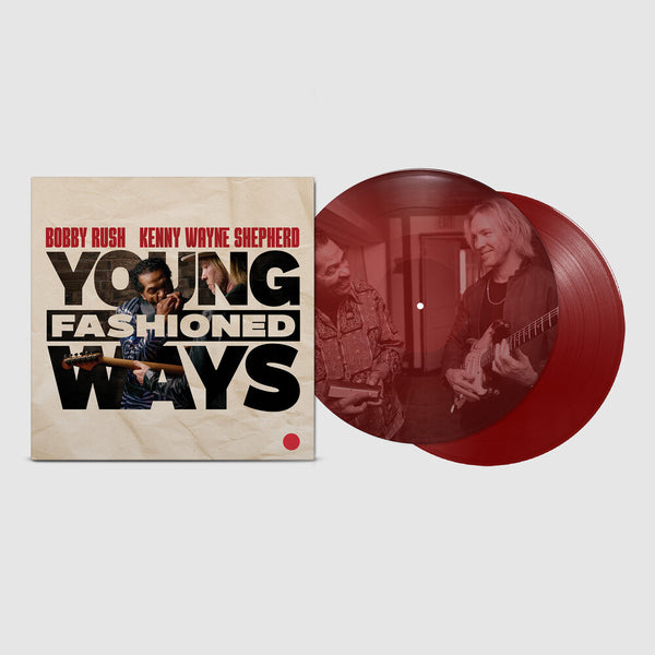 the album cover for Bobby Rush &amp; Kenny Wayne Shepherd - Young Fashioned Ways [LP Maroon LP with Photographic Etching]