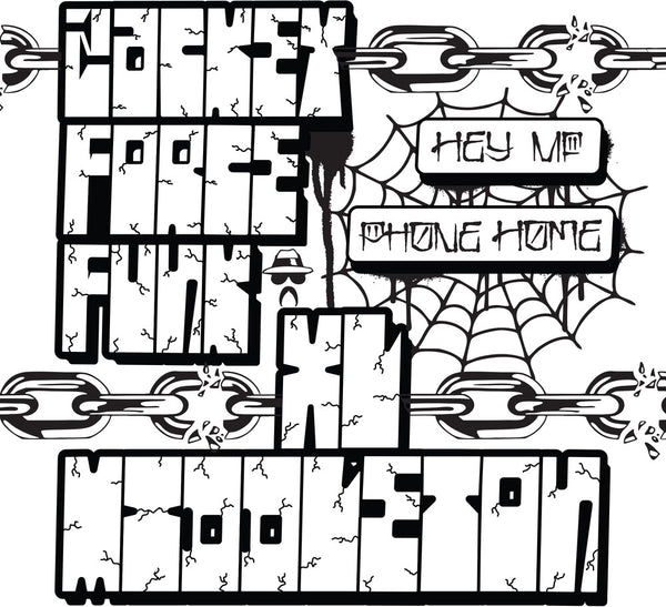 the album cover for Zackey Force Funk &amp; XL Middleton - Hey MF b/w Phone Home