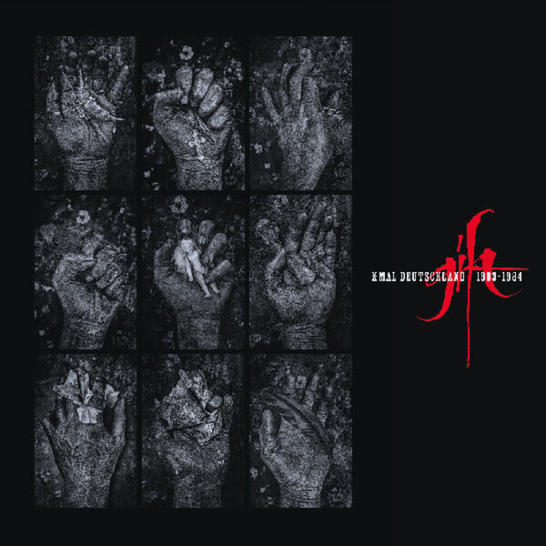 the album cover for Xmal Deutschland - Gift The 4ad Years [3LP Deluxe Edition Clear Red Vinyl]