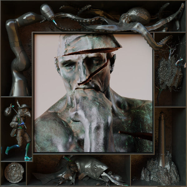 the album cover for Mark Pritchard &amp; Thom Yorke - Tall Tales