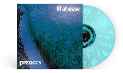 the album cover for Preoccupations -Ill At Ease [Blue Splatter LP]