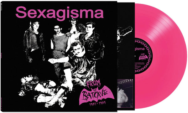 the album cover for SEXAGISMA - FROM THE BATCAVE 1981-1985 -  [Pink Vinyl]