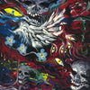 the album cover for Mugshot - All the Devils Are Here [LP  Red in Clear w/ Black & Yellow Splatter]