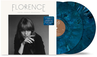 the album cover for Florence + The Machine- How Big, How Blue, How Beautiful (10th Anniversary Edition) -[Blue Marble 2 LP]