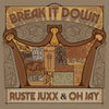 the album cover for Ruste Juxx &amp; Oh Jay - Break It Down [Electric Blue Vinyl]
