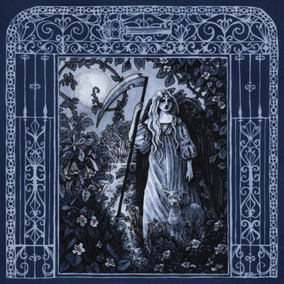 the album cover for Faetooth - Labyrinthine - Sea Blue