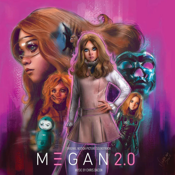 the album cover for Chris Bacon  (Colv) (Dlx) (Gate) (Artp) - M3gan 2.0 - O.S.T. [Colored Vinyl] [Deluxe] (Gate) (Artp)