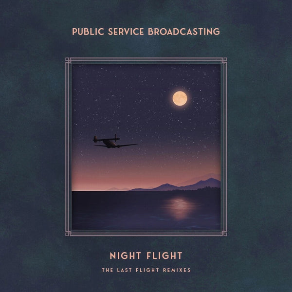 the album cover for Public Service Broadcasting - Night Flight: The Last Flight Remixes (Blue) (Uk)