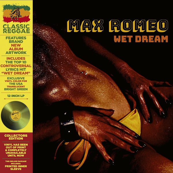 the album cover for Max Romeo - Wet Dream [Deluxe Green Colored Vinyl] (Remastered)