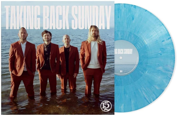 the album cover for Taking Back Sunday - 152 [Blue Mix with White Marbled Vinyl ]