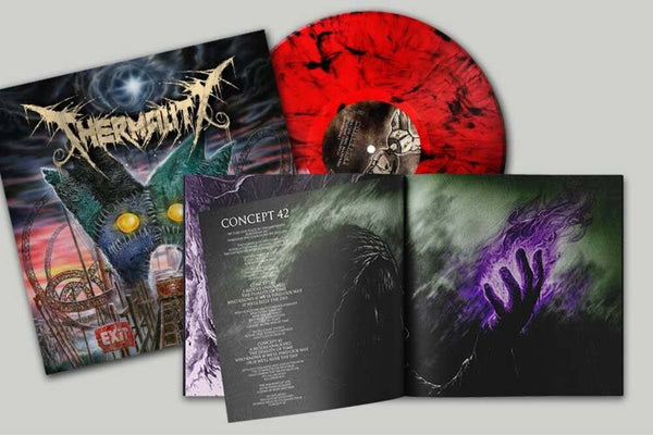 the album cover for Thermality - Concept 42 - Red/Black Marble (Blk) [Colored Vinyl] (Red)