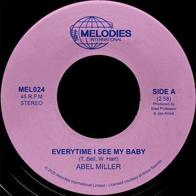 the album cover for Abel Miller/ Mad Professor - Everytime I See My Baby (Uk)