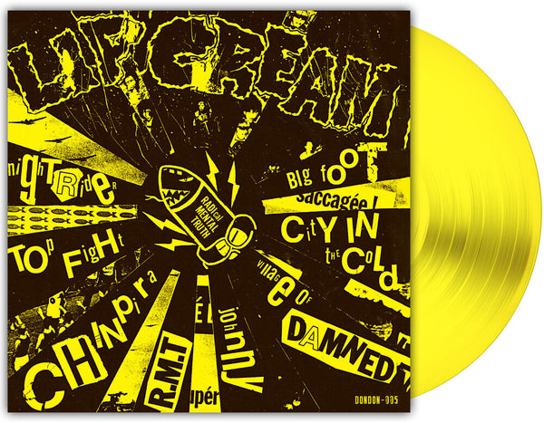the album cover for Lip Cream - Big Foot Cassette [Highlighter Yellow LP]