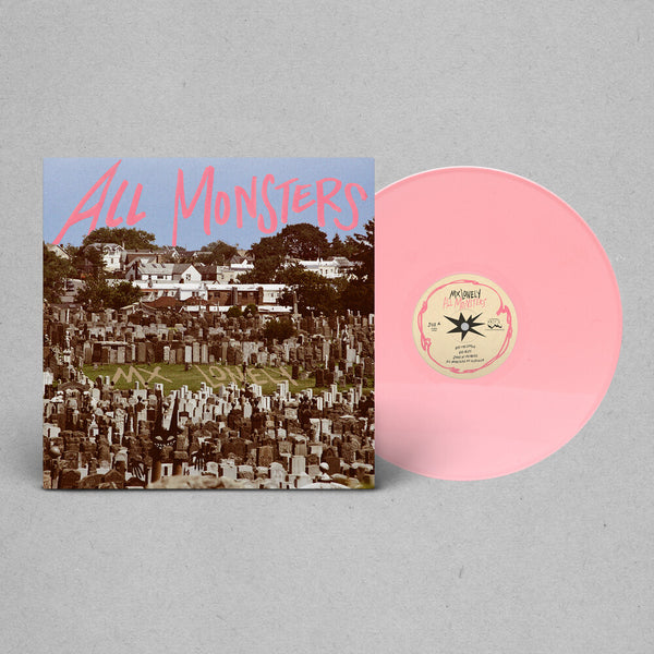 the album cover for MX Lonely - All Monsters [Pink]
