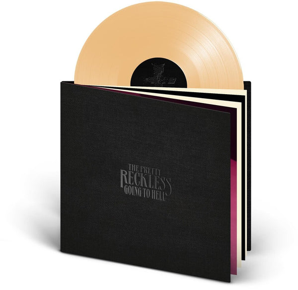 the album cover for The Pretty Reckless - Going To Hell 10th Anniversary Coffee Table Book + LP [Hardback Coffee Table Book + Opaque Beige Vinyl]