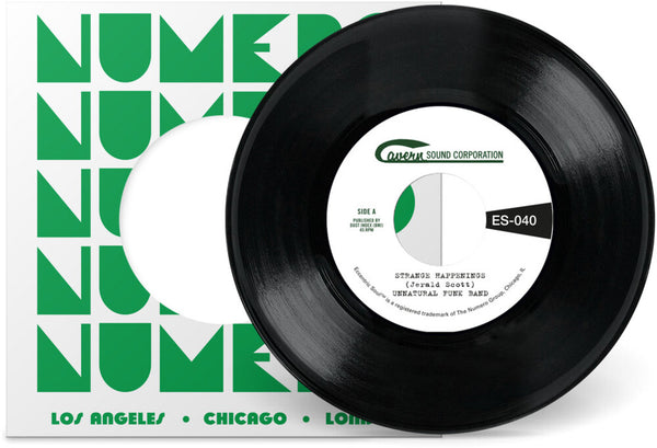 the album cover for Unnatural Funk Band - Strange Happenings / Living In The Past (Blk)