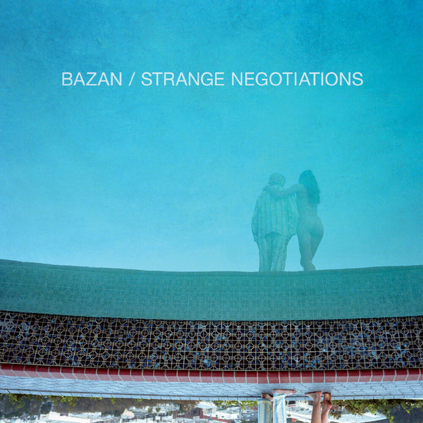 the album cover for David Bazan - Strange Negotiations - Aqua Blue (Blue) [Colored Vinyl]