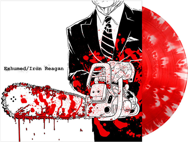 the album cover for Exhumed / Iron Reagan - Exhumed / Iron Reagan [Colored Vinyl] [Limited Edition] (Red) (Wht)