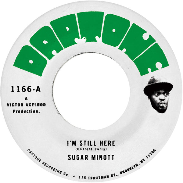 the album cover for Sugar Minott - I'm Still Here B/W I'm Still Here - Version