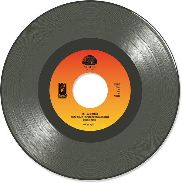 the album cover for Thelma Guyton - Something In The Way (You Make Me Feel) (Bossmen