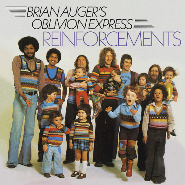 the album cover for Brian Oblivion Express Auger - Reinforcements