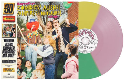 the album cover for Hellogoodbye - Zombies Alien Vampires Dinosaurs (B-Sides) (Aniv)