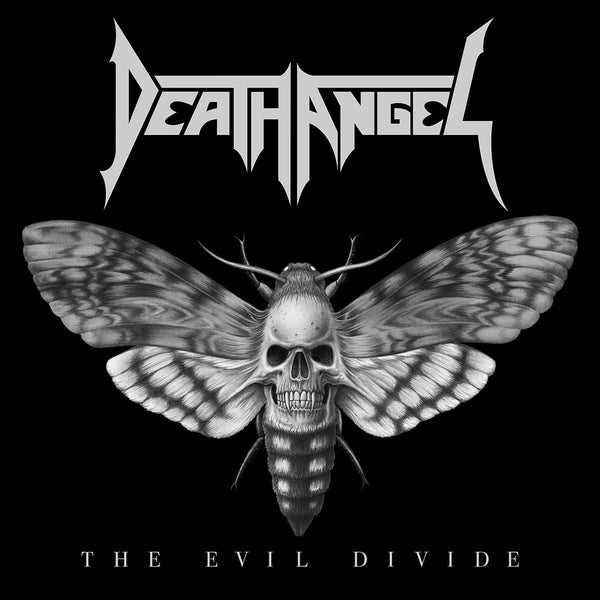 the album cover for Death Angel - Evil Divide (2lp/gatefold/clear / Black Splatter Vinyl) (i)