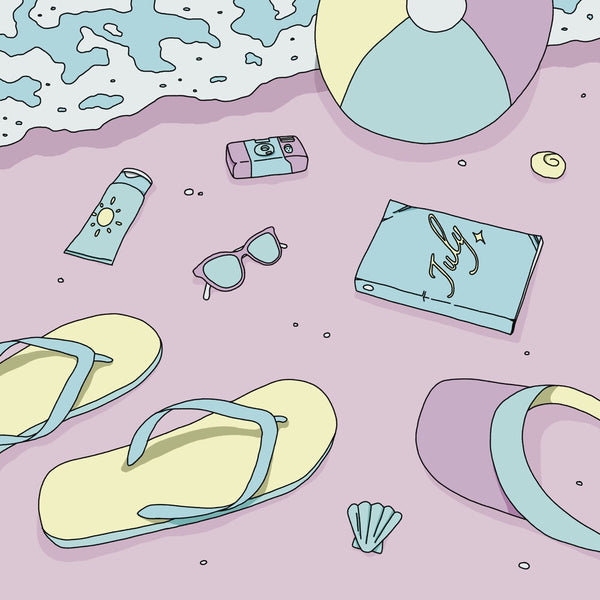 the album cover for Beach Bunny - July [Colored Vinyl]