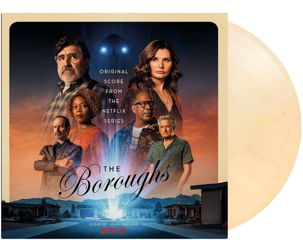 the album cover for John Paesano - Boroughs (yellow, White & Red Marbled Vinyl/180g/numbered) [OST]