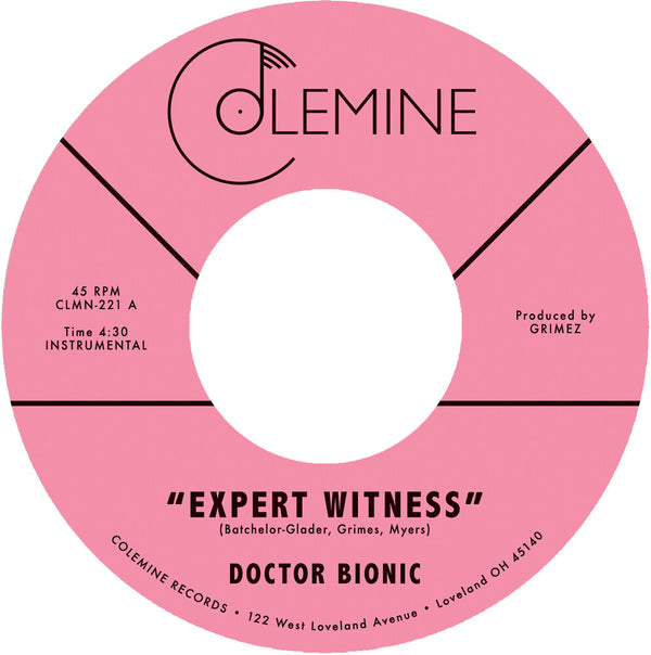 the album cover for Doctor Bionic - Expert Witness B/W Mistake