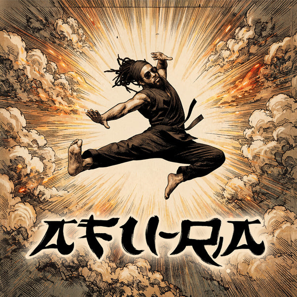 the album cover for Afu-Ra - Whirlwind Thru Cities b/w D&D Soundclash
