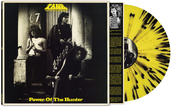the album cover for Tank - Power of the Hunter [Black/Yellow Splatter]