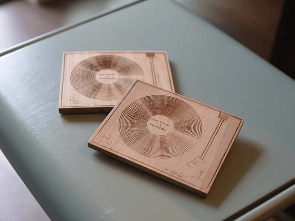 Turntable Coasters - Pale Blue Dot Records