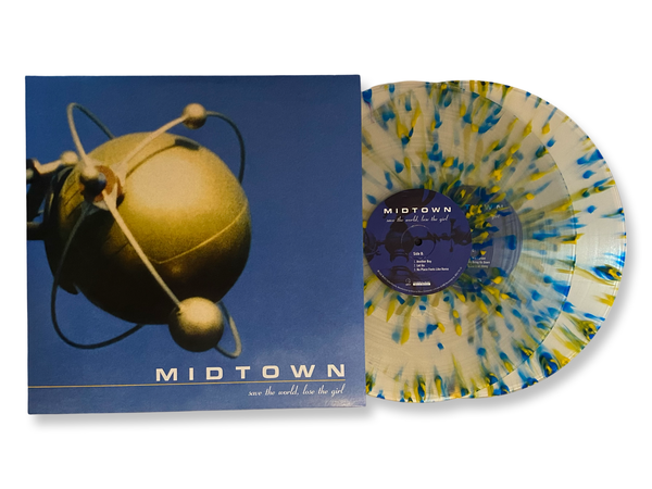 Midtown - Save the World, Lose the Girl (Limited Edition Clear w/Yellow & Blue Splatter Colored Vinyl) - Pale Blue Dot Records