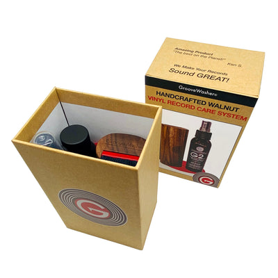 Walnut Record Cleaning Kit - Pale Blue Dot Records