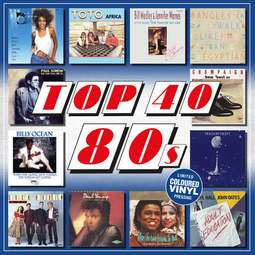 Various Artists - Top 40 80s / Various - 140-Gram Colored Vinyl (Vinyl LP) - Pale Blue Dot Records