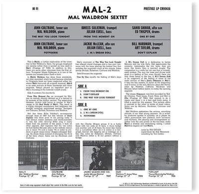 Mal Sextet Waldron - Mal/2 (Original Jazz Classics Series) (Vinyl LP)