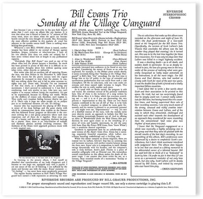 Bill Evans - Sunday At The Village Vanguard (Original Jazz Classics Series) (Vinyl LP)