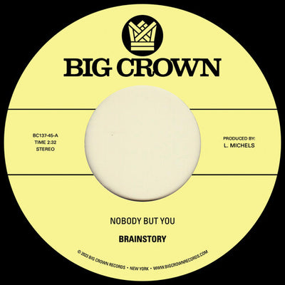 Brainstory - Nobody But You b/w Gift Of Life (Vinyl LP) - Pale Blue Dot Records