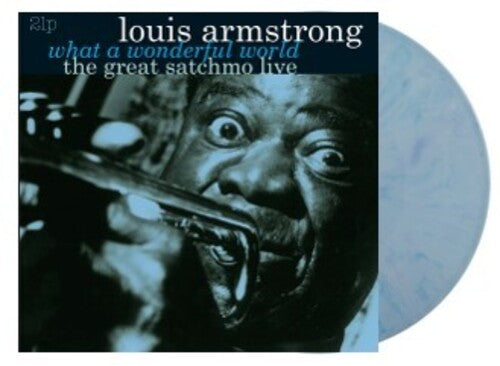 Louis Armstrong - What A Wonderful World / The Great Satchmo Live - Ltd 180gm Blueberry Vinyl (Vinyl LP) - Pale Blue Dot Records