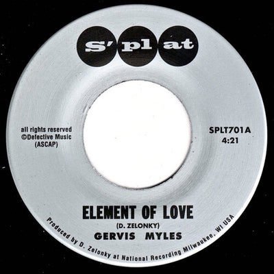 Element Of Love b/w I'm Thirsty (Vinyl LP) - Pale Blue Dot Records