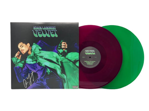 Adam Lambert - Velvet (Autographed Purple & Green Color Vinyl) - Pale Blue Dot Records